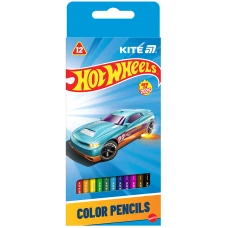 Олівці кольорові тригранні, 12 шт. Hot Wheels HW25-053 Kite