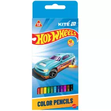 Олівці кольорові тригранні, 12 шт. Hot Wheels HW25-053 Kite