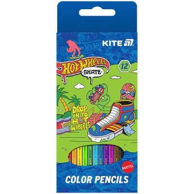 Олівці кольорові, 12 шт. Hot Wheels HW25-051-2 Kite