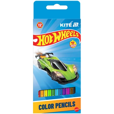 Олівці кольорові, 12 шт. Hot Wheels HW25-051 Kite