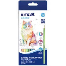 Олівці кольорові, 12 шт. Kite Creative Pastel K-451