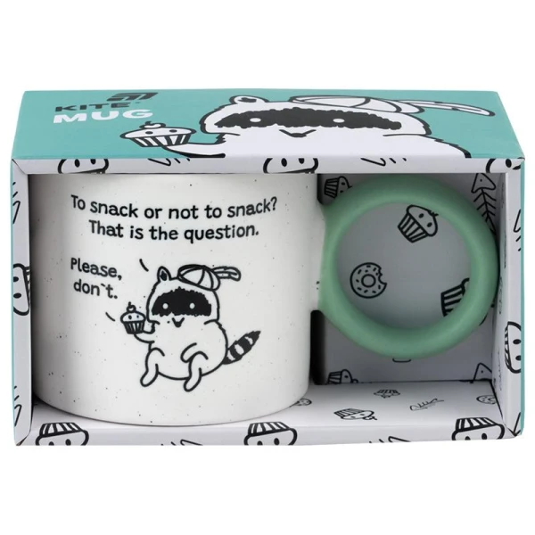 Чашка 370 мл. Cupcake racoon K25-220-3 Kite