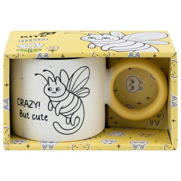 Чашка 370 мл. Crazy cat K25-220-5 Kite
