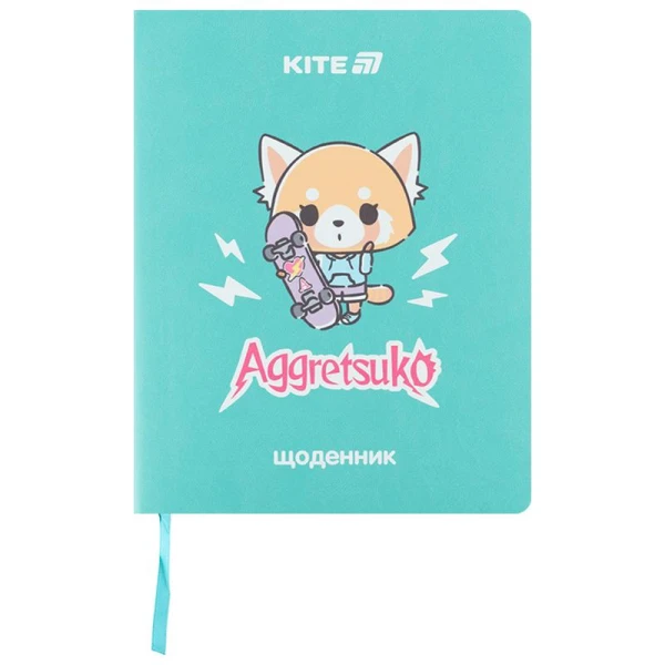 Щоденник шкільний, м'яка обкл. PU, Aggretsuko AR25-283 Kite