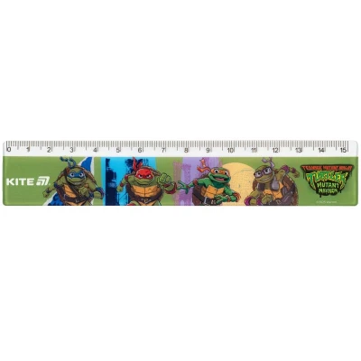 Лінійка пластикова, 15см. Ninja Turtles NT25-090 Kite