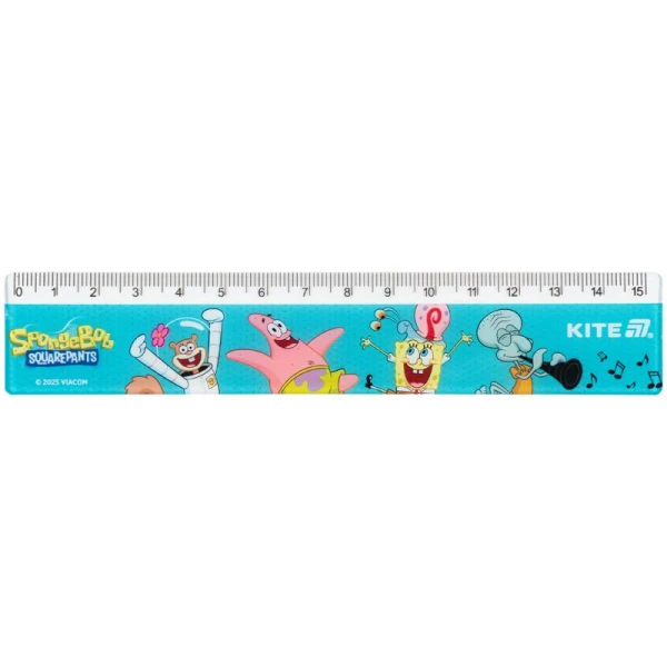 Лінійка пластикова, 15см. Sponge Bob SB25-090 Kite