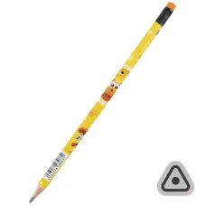 Олівець графітний з гумкою, тригранний Garfield, 36шт, туба, GF25-046 Kite