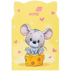Блокнот м'яка обкл., 48 арк. кліт., Cheese Mouse K25-461-4 Kite