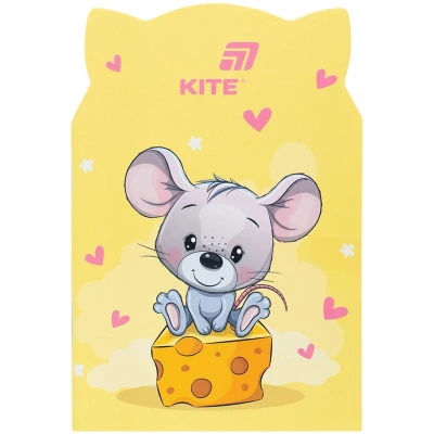 Блокнот м'яка обкл., 48 арк. кліт., Cheese Mouse K25-461-4 Kite