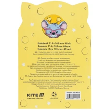 Блокнот м'яка обкл., 48 арк. кліт., Cheese Mouse K25-461-4 Kite