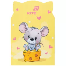 Блокнот м'яка обкл., 48 арк. кліт., Cheese Mouse K25-461-4 Kite