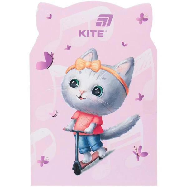 Блокнот м'яка обкл., 48 арк. кліт., Pink cat K25-461-2 Kite