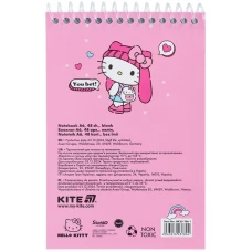 Блокнот пласт обкл., спіраль А6, 48арк., нелінований Hello Kitty HK25-196-1 Kite
