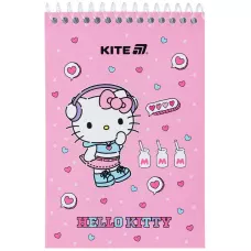 Блокнот пласт обкл., спіраль А6, 48арк., нелінований Hello Kitty HK25-196-1 Kite