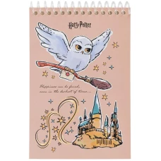 Блокнот пласт обкл., спіраль А6, 48арк., нелінований Harry Potter HP25-196 Kite