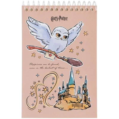 Блокнот пласт обкл., спіраль А6, 48арк., нелінований Harry Potter HP25-196 Kite