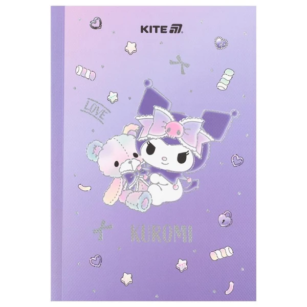 Блокнот м'яка обкл. А5, 40 арк., клітинка, Kuromi HK24-091-2 Kite