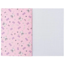 Блокнот м'яка обкл. А5, 40 арк., клітинка, Kuromi HK24-091-2 Kite