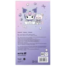 Блокнот на магніті, 60 арк., клітинка, Kuromi HK24-092-2 Kite