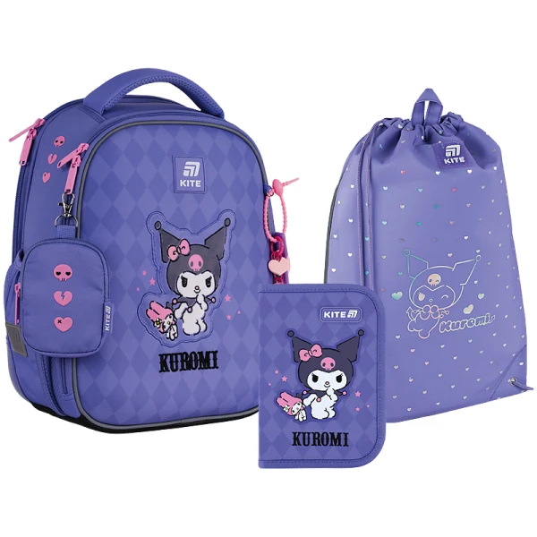 Набір рюкзак + пенал + сумка для взуття Kite SET_HK25-555S-2 Kuromi