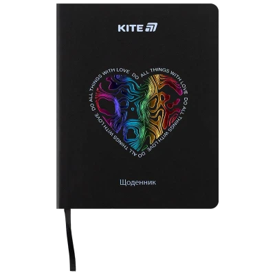 Щоденник шкільний, м'яка обкл. PU, Love is K25-283-3 Kite