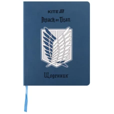 Щоденник шкільний, м'яка обкл. PU, Attack on Titan AT25-283 Kite