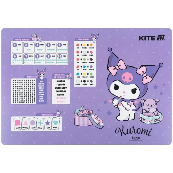 Підкладка настільна, 42,5x29см, PP Kuromi HK25-207-2 Kite