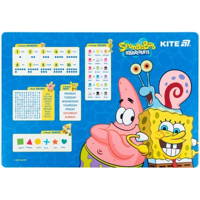 Підкладка настільна, 42,5x29см, PP Sponge Bob SB25-207 Kite