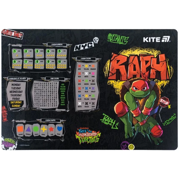 Підкладка настільна, 42,5x29см, PP Ninja Turtles NT25-207 Kite