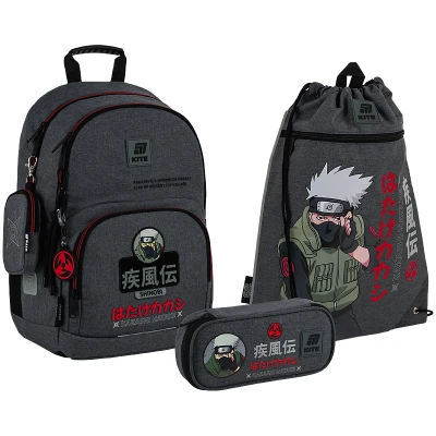 Набір рюкзак + пенал + сумка для взуття Kite SET_NR25-585M-1 Naruto Shippuden