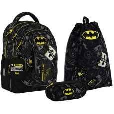 Набір рюкзак + пенал + сумка для взуття Kite SET_DC25-700M DC Batman