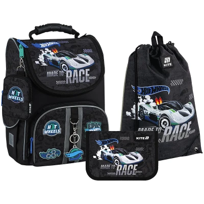 Набір рюкзак + пенал + сумка для взуття Kite SET_HW25-501S Hot Wheels