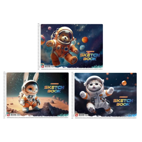 Альбом для малювання, спiраль, 20арк., 120г/м2, PB-SC-020-8012 Школярик