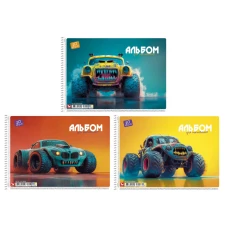 Альбом для малювання, спiраль, 20арк., 120г/м2, PB-SC-020-8028 Школярик