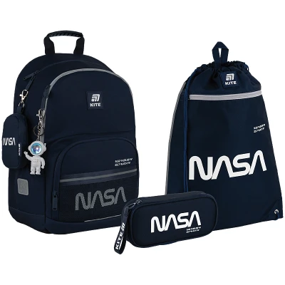 Набір рюкзак + пенал + сумка для взуття Kite SET_NS25-585M NASA