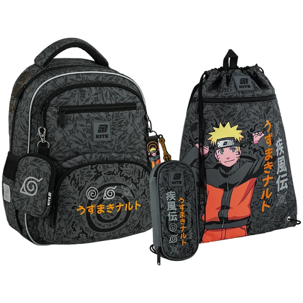 Набір рюкзак + пенал + сумка для взуття Kite SET_NR25-773M Naruto Shippuden
