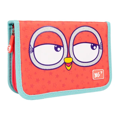 Пенал твердий YES одинарний з двома клапанами HP-04 Owls 533346