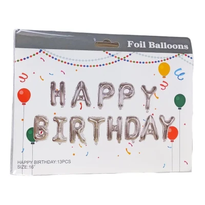 Кульки надувні гірлянда Happy Birthday, 16