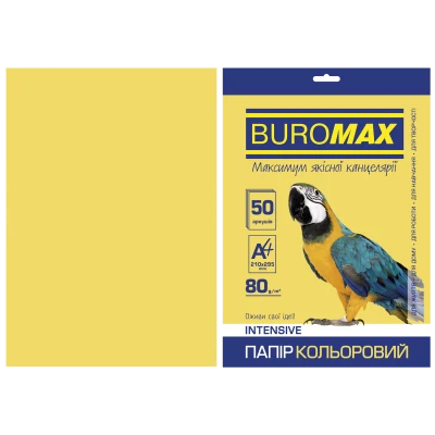 Папір кольоровий А4, 80г/м2, INTENSIV, золотий, 50арк., BM.2721350-23