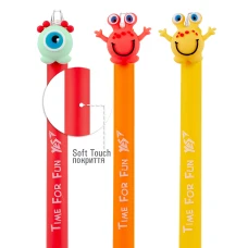 Ручка масляна YES "Funny monsters" автоматична, 0,7 мм, синя, 412006