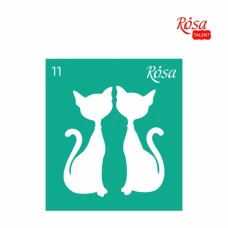 Трафарет багаторазовий самоклеючий, №11, 9х10см, серія „Love“, ROSA Talent