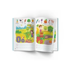 Школа сучасного чомусика. English ABC. 128 розвивальних наліпок. 24 с. Кристал Бук