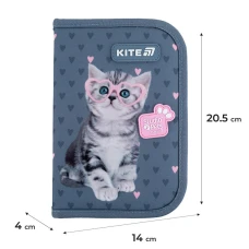Пенал Kite 1 від., 2 відв., з наповненням SP25-622H-1 Studio Pets