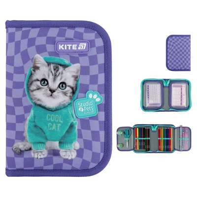 Пенал Kite 1 від., 2 відв., з наповненням SP25-622H-2 Studio Pets