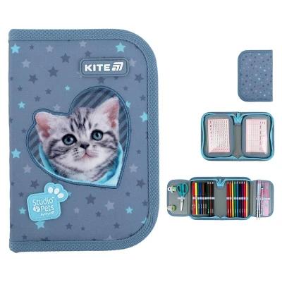 Пенал Kite 1 від., 2 відв., з наповненням SP25-622H-3 Studio Pets