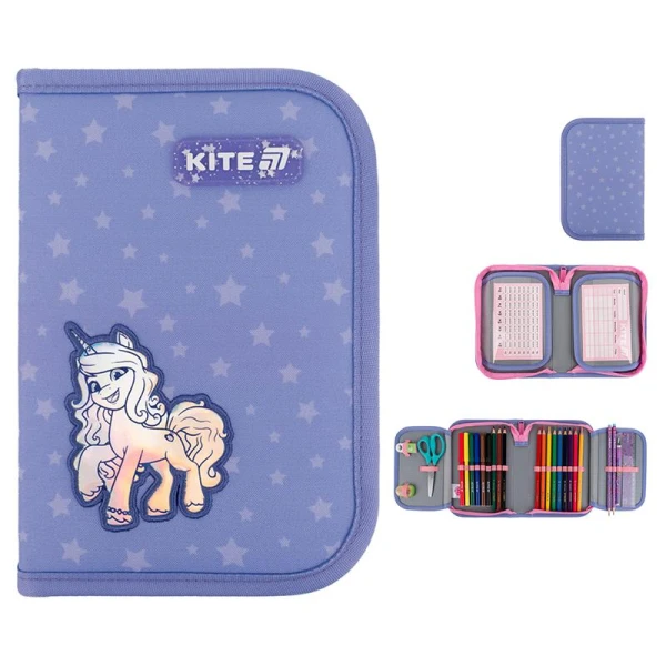 Пенал Kite 1 від., 2 відв., з наповненням LP25-622H My Little Pony