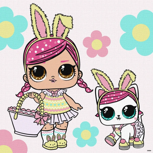 Набір для розпису по номерах для дітей "L.O.L. Surprise! Spring Bling Hops with Kittea" 40х40см., KHO1102