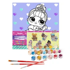 Набір для розпису по номерах для дітей "L.O.L. Surprise! TroopSurprise Crystal Queen With Crystal Bunny 40х40см, KHO6289