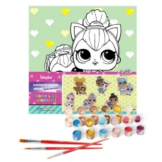 Набір для розпису по номерах для дітей "L.O.L. Surprise! TroopSurprise Kitty Queen With Kitty Kitty" 40х40см., KHO6290