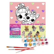 Набір для розпису по номерах для дітей "L.O.L. Surprise! TroopSurprise Miss Baby With Miss Puppy" 40х40см., KHO6291